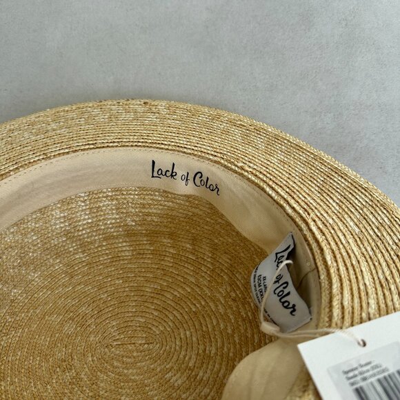 NWT Lack Of Color Spencer Boater Straw Hat w/ Suede Band - Picture 11 of 11